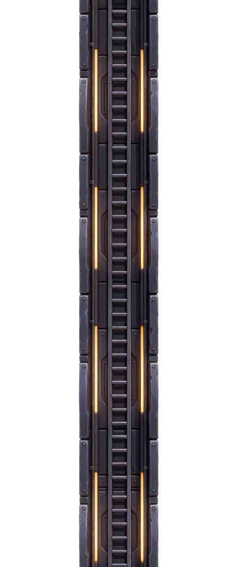 Elevator shaft wall that repeats top to bottom with no seam