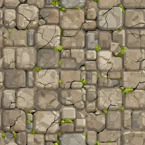 Cracked stone wall, seamlessly tileable